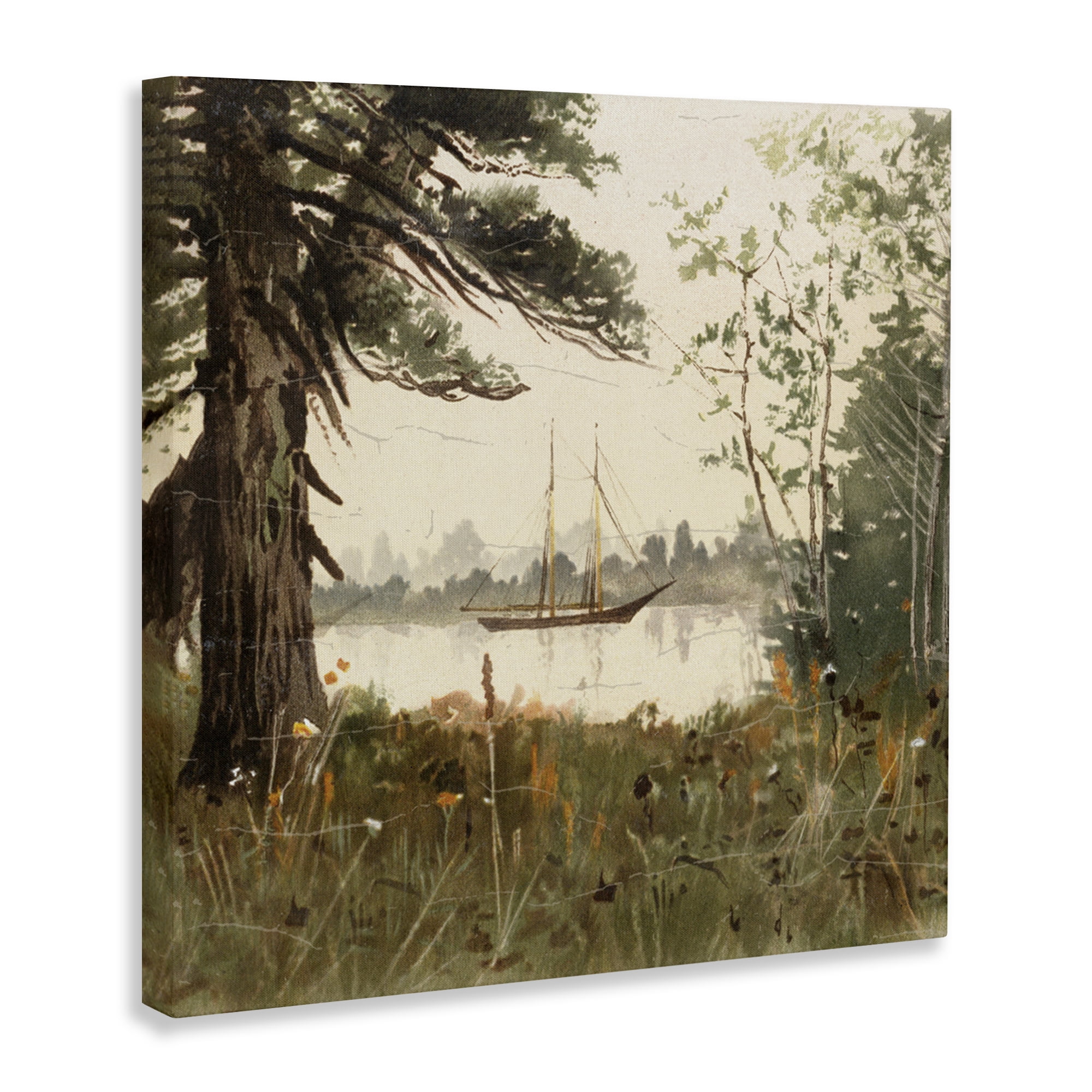 Stupell Industries Boating View Through Trees Canvas Wall Art, design by Lula Bijoux & co.