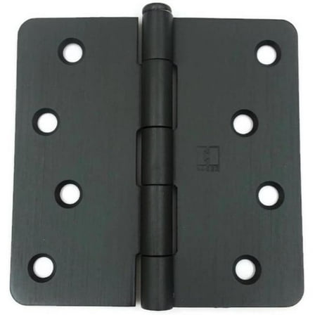 Hager Hinge RC1541410R14 4 x 4 in. US10R Antique Bronze Solid Brass Door Hinge, 0.25 in. Radius Corners - Full Mortise