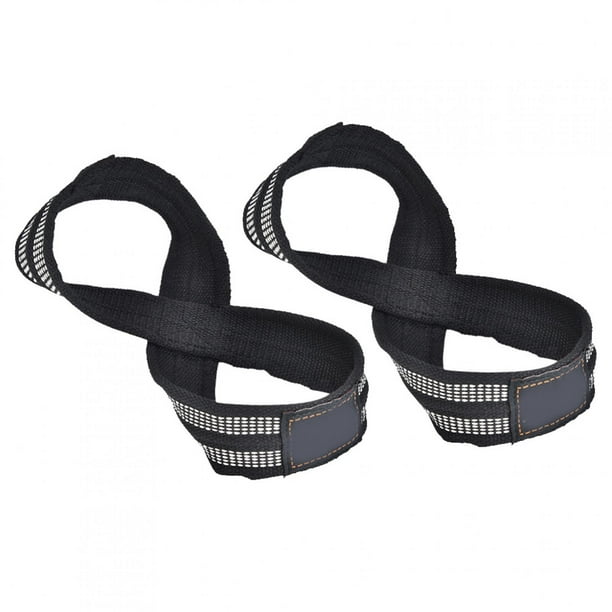 1 par Figura 8 Correas de levantamiento de pesas Correa de muñeca de levantamiento muerto para dominadas Barra horizontal Levantamiento de pesas Gimnasio Fitness Equipo de culturismo (S)
