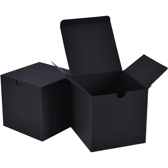 30 Black Boxes 3x3x3 , Small Cardboard Boxes Paper Cube Favor Box Easy Assemble Paper Box with for Presents Birthday Christmas Wedding Party