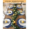 thumbnail image 4 of 13 Inch Round Placemats Set of 6, Navy Blue Christmas Non Slip Heat Insulation PP Table Mats, Snowman Xmas Tree Snowflake Winter Washable Place Mats for Kitchen Dining Party Table Decor, 4 of 7