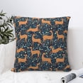 thumbnail image 4 of Yiaed Reindeer Print Pillow Covers Super Soft Decorative Square Throw Pillow Covers Case Cushion Covers for Sofa Couch Bedroom Car Decor（No pillow core）-18"x18", 4 of 7