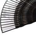 thumbnail image 4 of Silk Black Leques Japoneses Ladies Bambú Plegable Mano Fans Personalizada Fan de la decoración de la Boda Vieja, 4 of 7