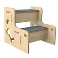 thumbnail image 2 of Rampa de madera para escaleras de mascotas, accesorio para sofá, escalón para mascotas, para animales pequeños y mayores. 2 capa, 2 of 9