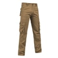 thumbnail image 4 of WREESH Men's Cargo Pants Solid Multi-Pocket Washed Overalls Outdoor Casual Pants Trousers Khaki, 4 of 9