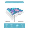 thumbnail image 4 of Twin XL Quilt Bedding Set, Blue Tropical Plants Reversible Summer Quilt 3 Pieces, Rustic Palm Leaves Jungle Flowers Lightweight Bedspreads Coverlets with 2 Pillow Shams for All Seasons, 4 of 5