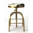 thumbnail image 4 of Butler Specialty Metal Bar Stool Chair in Gold - Rotating Round Seat & Footrest, 4 of 5