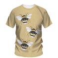 thumbnail image 1 of T-Shirt Homme Été Imprimé Abeille 3d Tendance Hip Hop Mode Neutre Manches Courtes Qualité Col Rond Ample Haut Élégant, 1 of 5