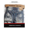 thumbnail image 4 of Pantalones Cortos De Mezclilla Rasgados De Algodón Para Homb, 4 of 4