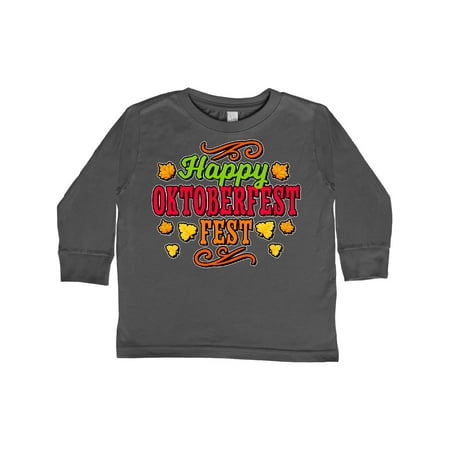 

Inktastic Happy Oktober Fest with Leaves Gift Toddler Boy or Toddler Girl Long Sleeve T-Shirt
