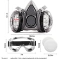 thumbnail image 2 of LAPTOM MAX Respirator Mask with Filters and Safety Glasses Half Face Mask for Painting Sanding Welding Construction Work with 20 Dust Pads, 2 of 6