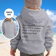 thumbnail image 2 of Toddler Girl Sweatshirt Girl's Hoodie Long Sleeve Soft Sweatshirt Graphic Hoody Kids Cute Pullovers Top Clothes For Girls Hooded Towels For Kids (Grey,130 7-8 Years), 2 of 5