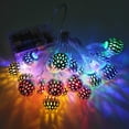thumbnail image 2 of Bola marroquí con energía solar Colorida y brillante LED Decoración navideña Luces ambientales al aire libre Luces decorativas intermitentes - Color Ocho Modo 7 m 50 luces, 2 of 5