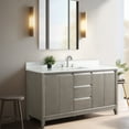 thumbnail image 2 of Vanity Art 60" Single Freestanding Bathroom Vanity with Sink and Engineered Marble Top, 2 of 13