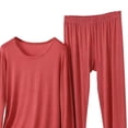 thumbnail image 5 of Censtreet Women’s Pajamas Set Long Sleeve Sleepwear with Long Pants Soft Modal Loungewear Pj Set, 5 of 5
