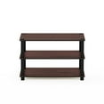 thumbnail image 2 of Furinno 3-Tier Turn-S-Tube No-tools Durable Shoe Rack, Plastic and Wood, Dark Cherry and Black, 2 of 5