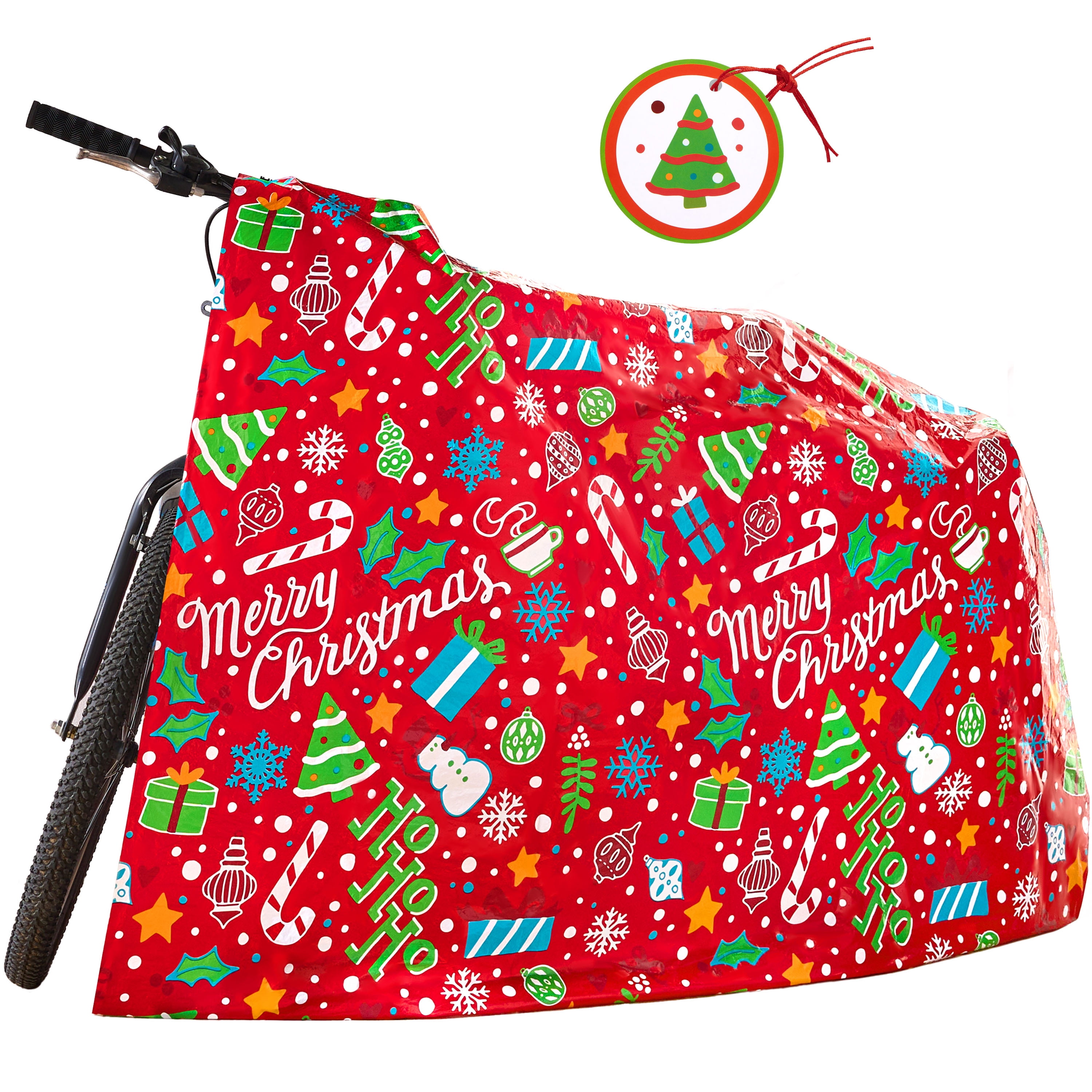 Joyfy Christmas Jumbo Bicycle Bag 60” x 72”Large Xmas Present Gift
