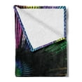 thumbnail image 2 of Eye Soft Flannel Fleece Blanket, Abstract and Vibrant Colored Shape with Optical Illusion Effect Psychedelic Inspiration, Cozy Plush for Indoor and Outdoor Use, 50" x 60", Multicolor, by Ambesonne, 2 of 5