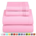 thumbnail image 6 of Nestl Twin Sheets Sets, 3 Piece Instantly Soft, Deep Pocket Twin Bedding, Soft Microfiber Kids Bedding Set, Lilac, 6 of 9