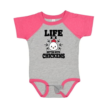 

Inktastic Life is Better with Chickens Gift Baby Boy or Baby Girl Bodysuit