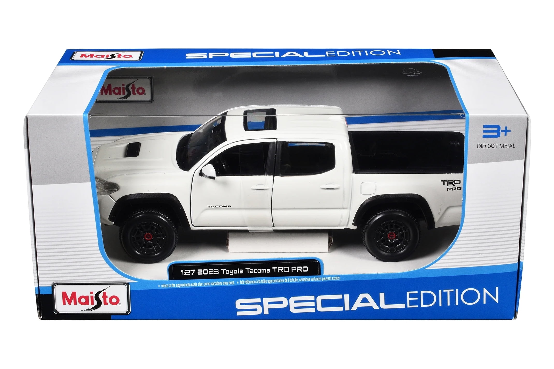 2023 Toyota Tacoma TRD PRO Pickup Truck, White - Maisto 32910WT - 1/27 Scale Diecast Model Car