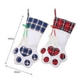 thumbnail image 2 of Medias de Navidad, bolsa de regalo, decoración para Año Nuevo, bolsas de regalo de Navidad a cuadros, medias de pata de mascota, 2 of 7