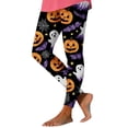 thumbnail image 2 of sdhkgrrt Women Plus Size High Waisted Stretch Halloween Print Leggings Casual Streetwear Activewear Lounge Yoga Fall Winter Gym Workout Trousers, Black 2XL, 2 of 5