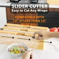thumbnail image 4 of SpaceAid Bamboo Wrap Organizer with Cutter and Labels, Plastic Wrap, Aluminum Foil and Wax Dispenser for Kitchen, 4 of 7