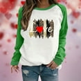 thumbnail image 2 of WXLWZYWL Trendy Sweatshirts For Women 2023 Women Long Sleeves Casual Valentine'S Day Printing Round Neck Sweatshirt Crewneck Pullover Tunic Tops, 2 of 5