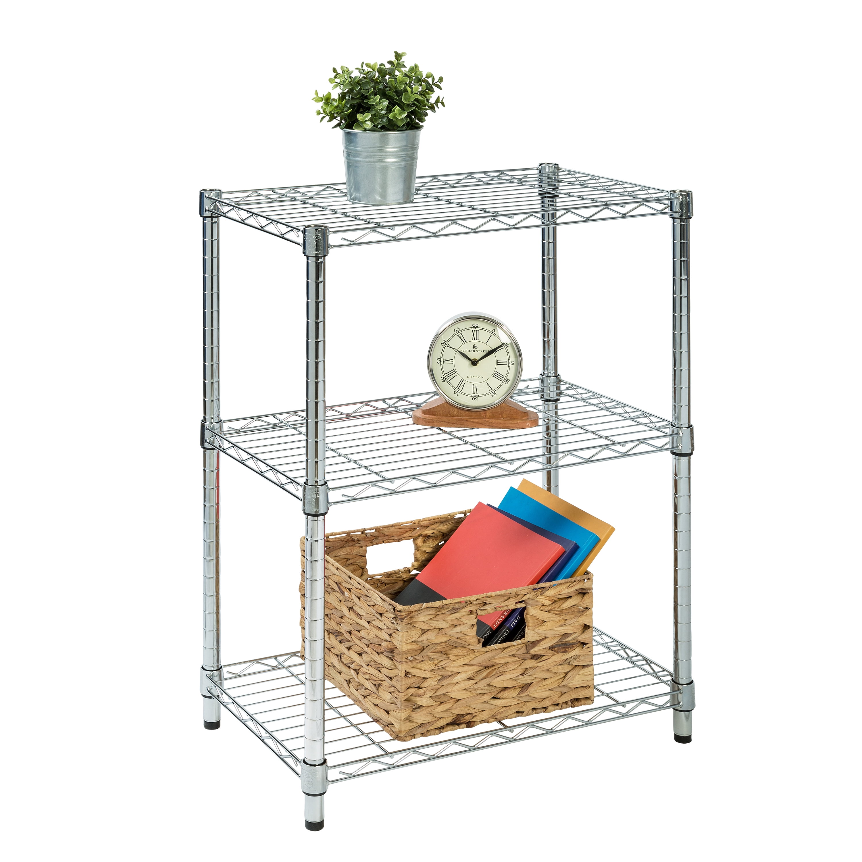 Honey Can Do Steel Small Adjustable Shelving Unit 3 Tier 30 H x 15