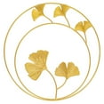thumbnail image 3 of AFQH 3pcs Elegant Iron Leaf Wall Sculptures - Ginkgo and Palm Home Design, 3 of 11