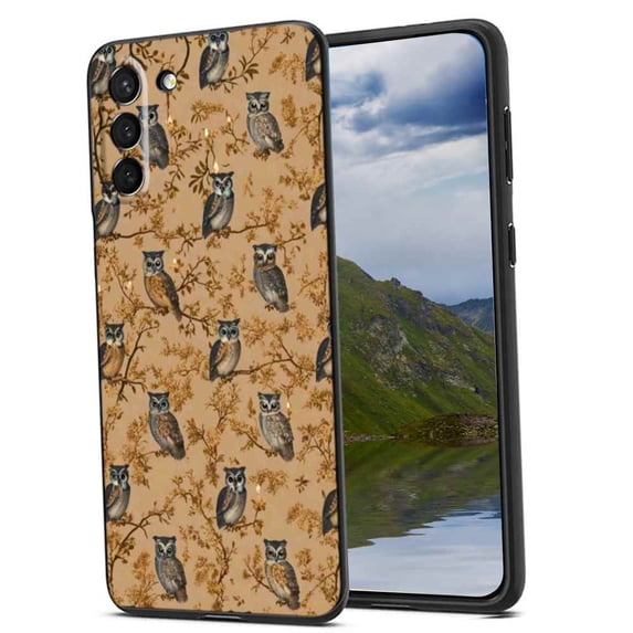 Compatible with Samsung Galaxy S23 Phone Case, Owls-Enchanted-Vintage-Owls-Aesthetic-0-2 Case Silicone Protective for Teen Girl Boy Case for Samsung Galaxy S23