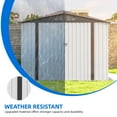 thumbnail image 2 of Dextrus 8 x 6 FT Outdoor Storage Shed,Metal Garden Tool Shed with Lockable Door & Air Vent for Backyard Patio to Store Bikes, Tools,White, 2 of 6