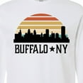 thumbnail image 4 of Inktastic Buffalo New York Skyline Retro Long Sleeve T-Shirt, 4 of 5