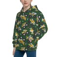thumbnail image 2 of Fotbe Cartoon Car Pattern Youth Pullover Hooded Sweatshirt, Boys Hoodie, Kangaroo Pocket Hoodie for Kids Girls -Medium, 2 of 6