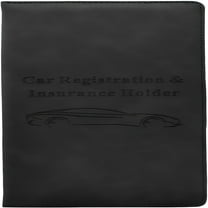 GASTROPOD Car Registration and Insurance Card Holder - Vehicle Glove Box Document Organizer - PU Leather Wallet Case - Driver License - Black