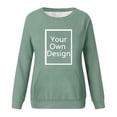 thumbnail image 3 of V Neck Sweatshirt Women No Hood Pocket Oversized Comfy Hoodie Y2k Soft Plain Fleece Pullover Cute Sweatshirts, 3 of 4