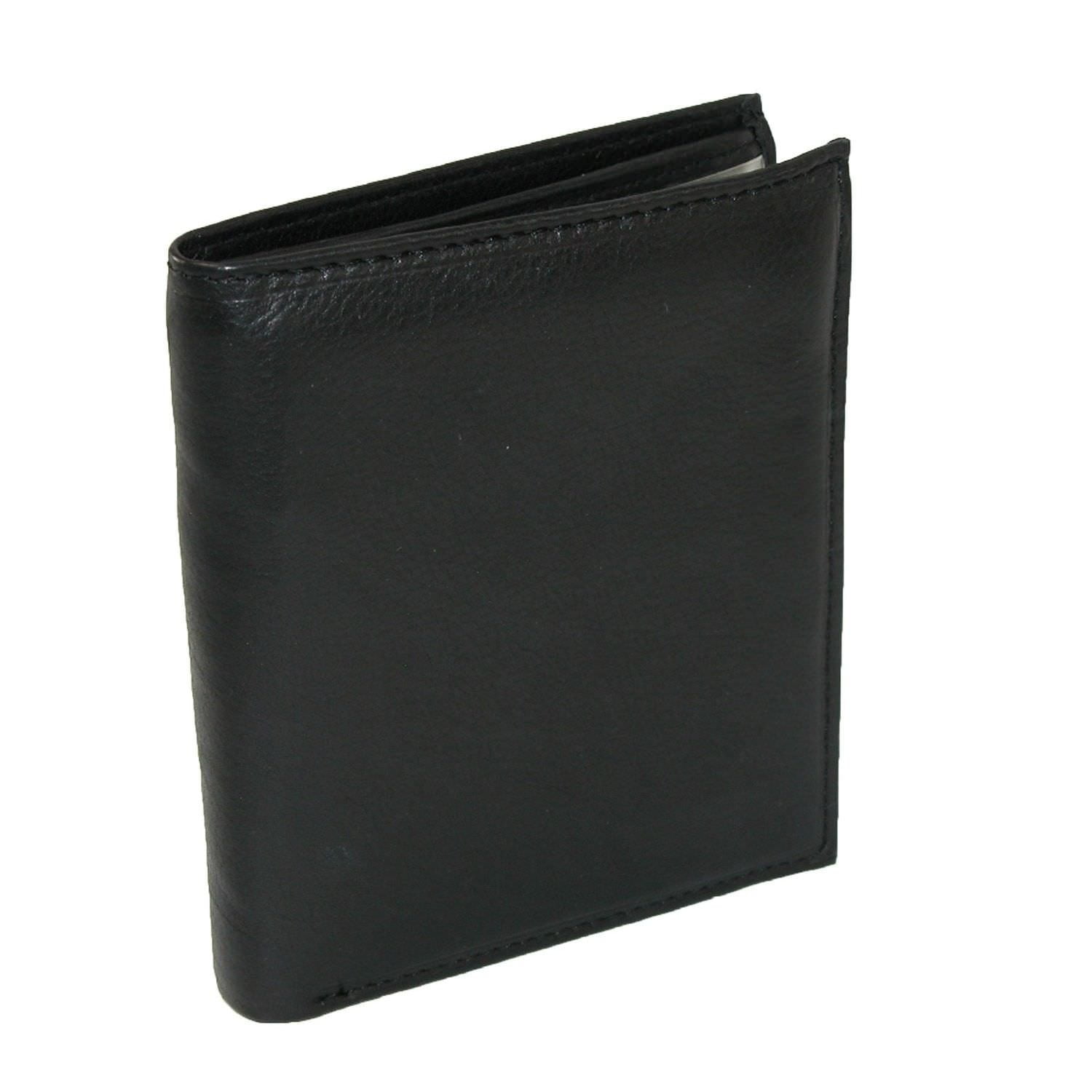 Paul & Taylor - Paul & Taylor Men&#39;s Leather Deluxe Hipster Bifold Wallet, Black - www.semadata.org
