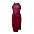thumbnail image 4 of Vestido sin mangas de hombro sexy para mujer Vestido de moda con cuello redondo Vestido de mujer Fridja hj6241, 4 of 5