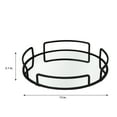 thumbnail image 3 of Home Details Modern Round Design Mirror Vanity Tray in Matte Black, 13" x 13" x 2.05", 3 of 6