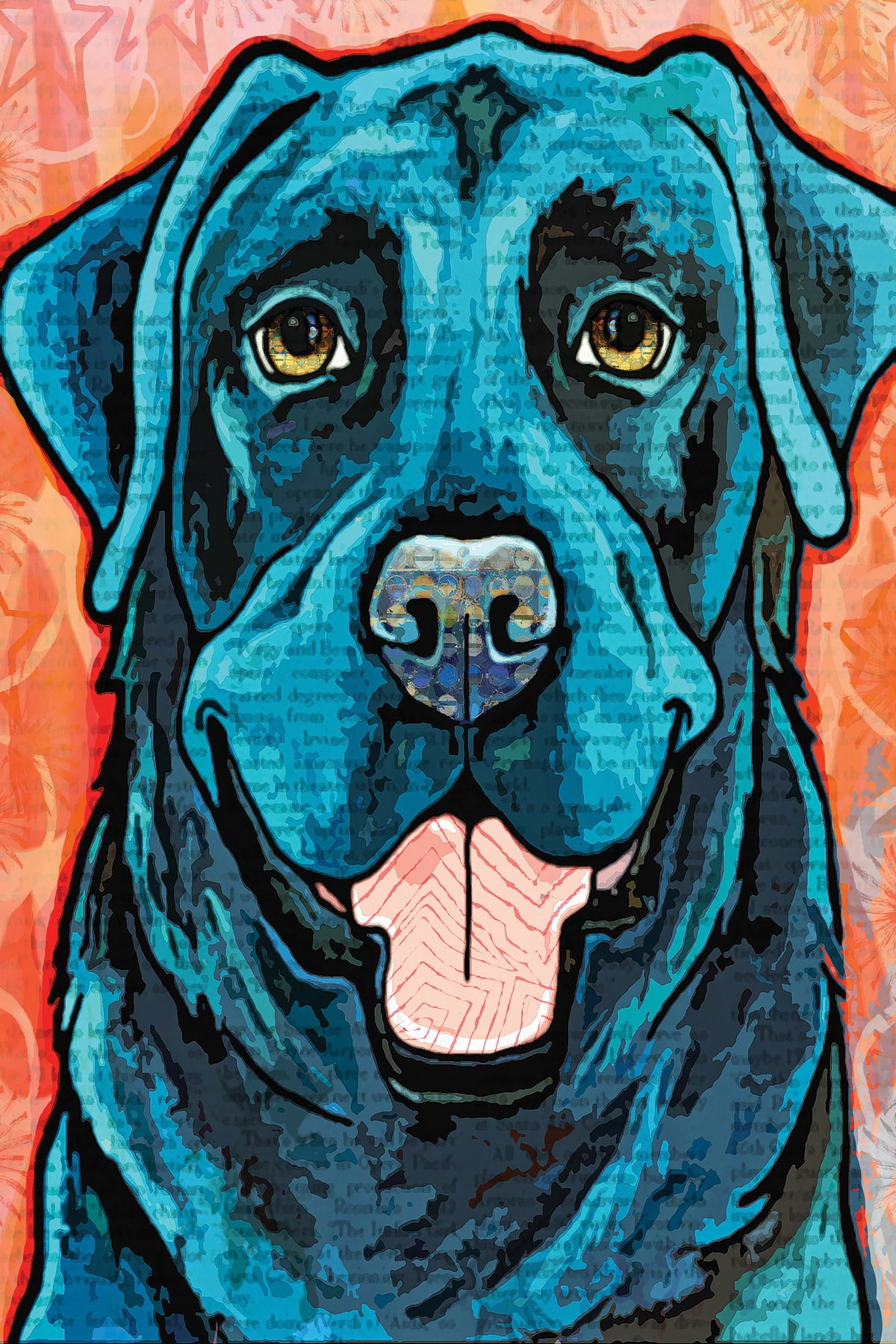 "Black Lab" Painting Print on Wrapped Canvas