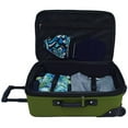 thumbnail image 4 of U.S. Traveler Rio Rugged Fabric Expandable Carry-On Luggage Set, Green, 2-Piece, 4 of 5