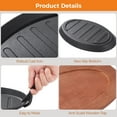 thumbnail image 4 of 4 Sets Cast Iron Skillet with Wooden Tray, Fajita Skillet with Removable Handle, Oval Sizzling Plate for BBQ, Oven, Stove, Serving Dish for Restaurant, Kitchen, Party Use, 4 of 6