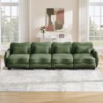 thumbnail image 4 of FFH 131.5" Oversized Modular Sectional Couch, 4 Seat Chenille Cloud Sofa for Living Room, Green, 4 of 13