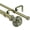 Antique Brass, variant on Urbanest Adjustable Double Curtain Rod Set Door Knob Manhattan Finials – 1″ Front & 5/8 Back Rod With Brushed Steel Rod, 28–48 Inches