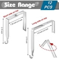 thumbnail image 3 of Adjustable Cubicle Hangers Universal Partition Hanger Set Metal Cubicle Hooks Door Mirror Hanger, Adjusted to Fit Panels with 1 3/8 Inch to 3 1/2 Inch Thickness for Office Whiteboard (Silver, 12 Pcs), 3 of 3
