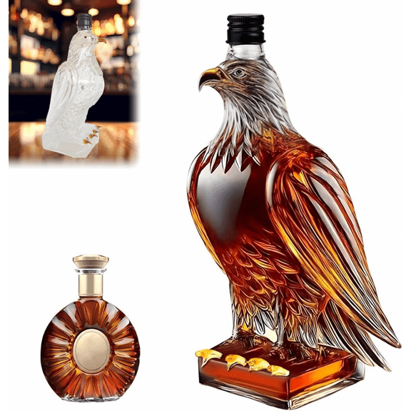For Jack Daniels Eagle Whiskey Decanter, Transparent Glass Animal Decanter