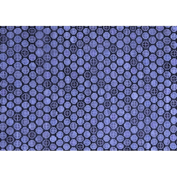 Ahgly Company Machine Washable Indoor Rectangle Abstract Blue Modern Area Rugs, 8' x 12'
