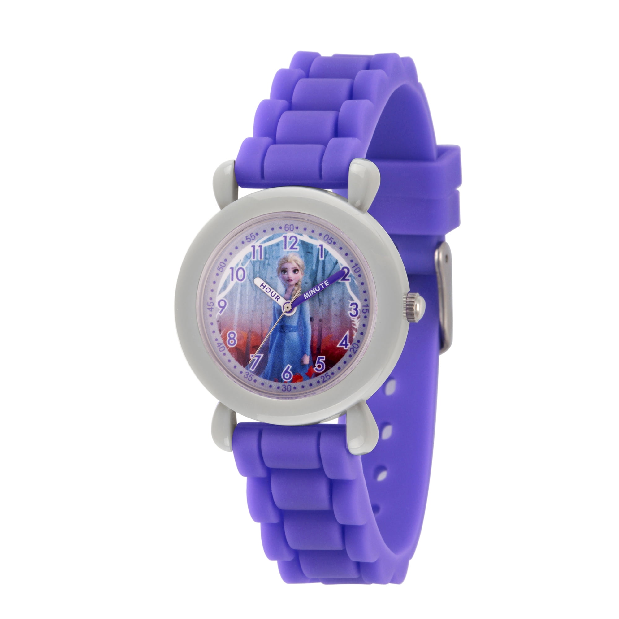 Disney Frozen 2 Elsa Grils' Gray Plastic Watch, 1-Pack