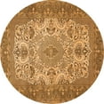 thumbnail image 1 of Ahgly Company Indoor Round Medallion Orange Traditional Area Rugs, 5' Round, 1 of 1